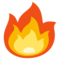 Fire emoji on Emojione